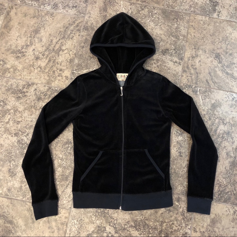 ❌SOLD❌ JUICY COUTURE BLACK VELOUR HOODIE
